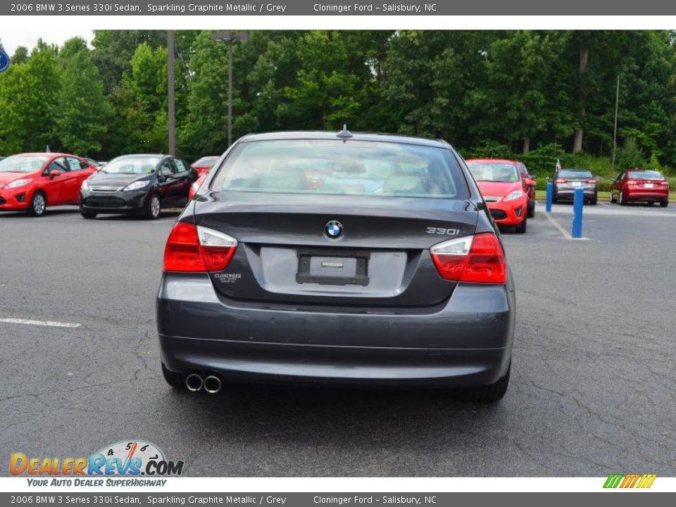 2006 BMW 3 Series 330i Sedan Sparkling Graphite Metallic / Grey Photo #4