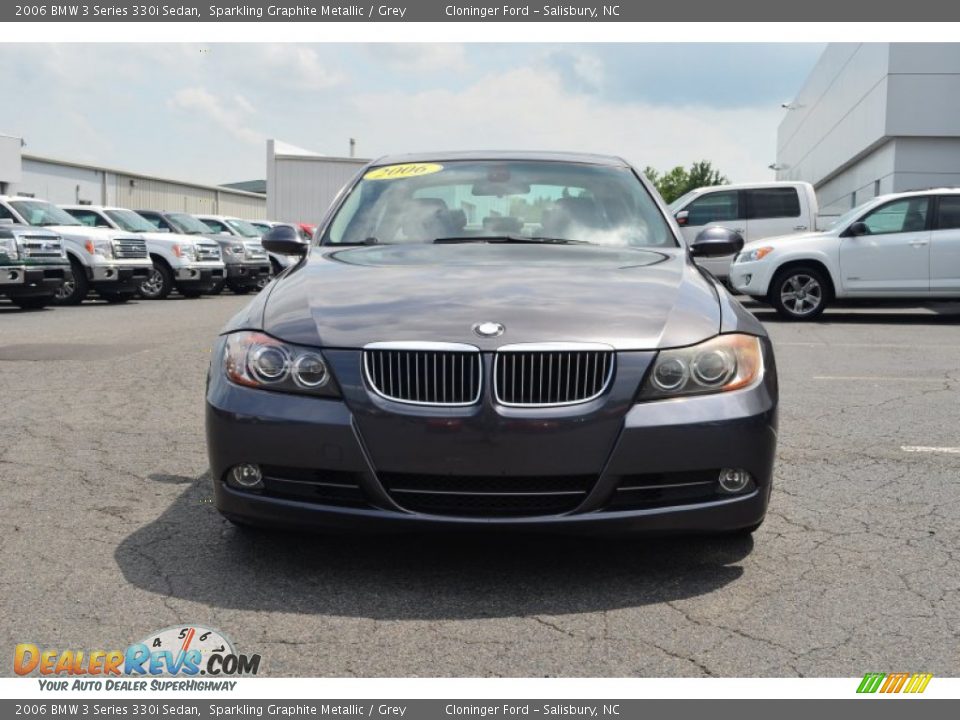 2006 BMW 3 Series 330i Sedan Sparkling Graphite Metallic / Grey Photo #7