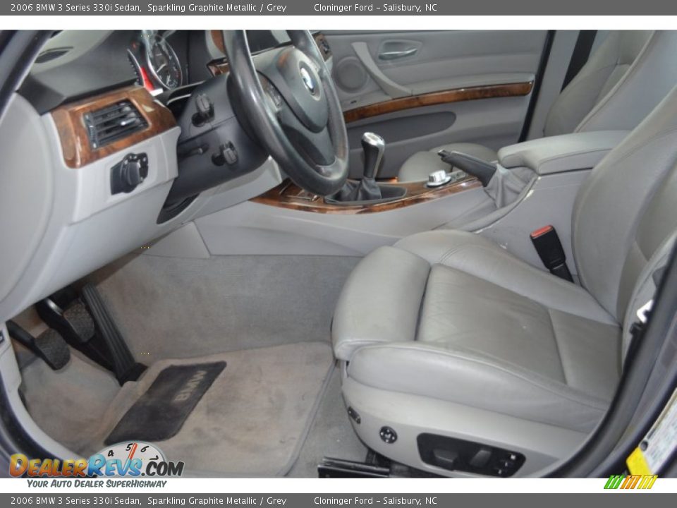 2006 BMW 3 Series 330i Sedan Sparkling Graphite Metallic / Grey Photo #9