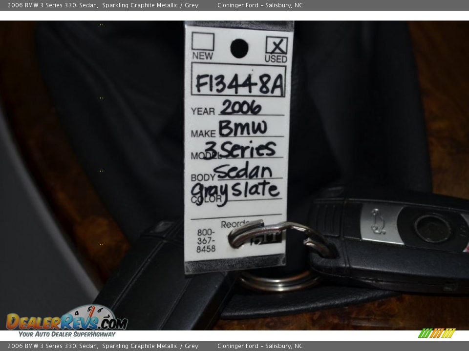 2006 BMW 3 Series 330i Sedan Sparkling Graphite Metallic / Grey Photo #26