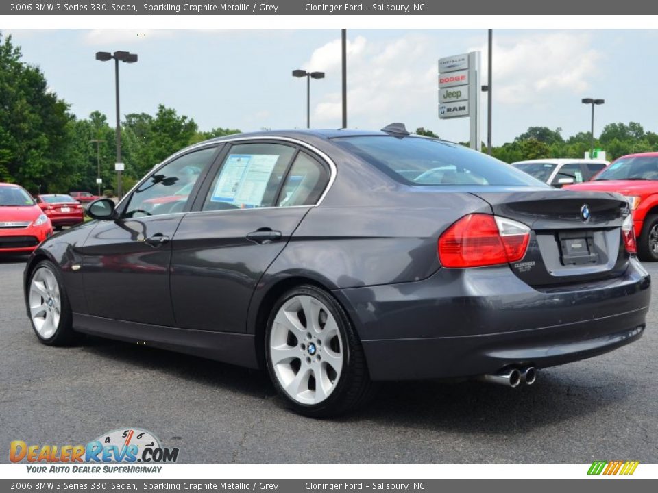 2006 BMW 3 Series 330i Sedan Sparkling Graphite Metallic / Grey Photo #27