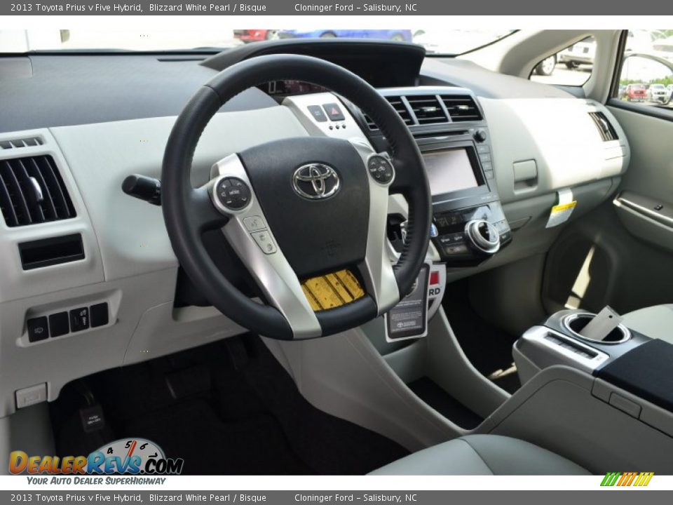 2013 Toyota Prius v Five Hybrid Blizzard White Pearl / Bisque Photo #6