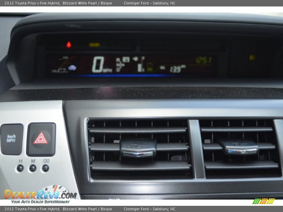 2013 Toyota Prius v Five Hybrid Blizzard White Pearl / Bisque Photo #11