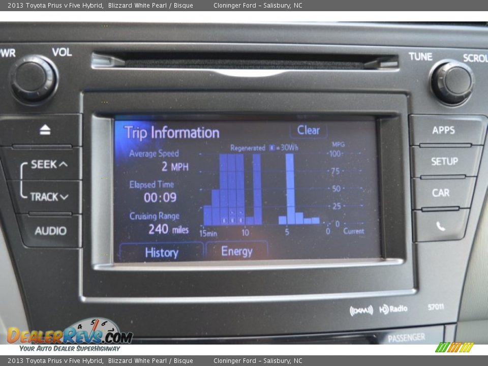 2013 Toyota Prius v Five Hybrid Blizzard White Pearl / Bisque Photo #12