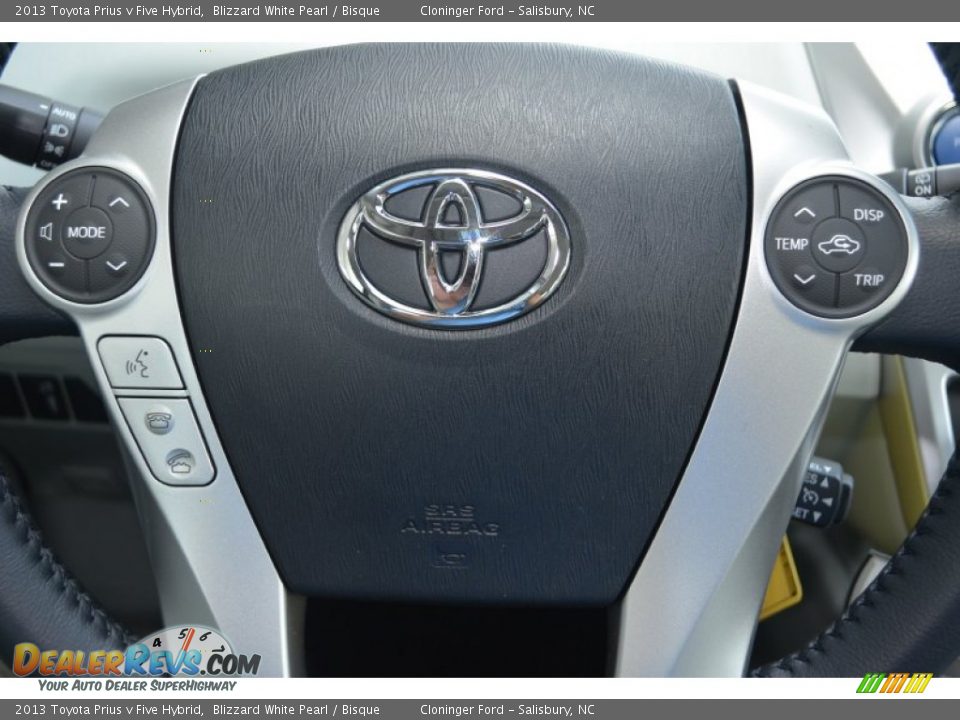 2013 Toyota Prius v Five Hybrid Blizzard White Pearl / Bisque Photo #19