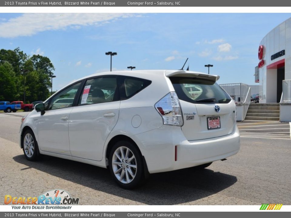 2013 Toyota Prius v Five Hybrid Blizzard White Pearl / Bisque Photo #24