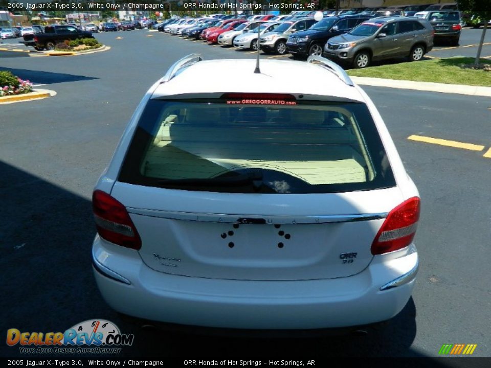 2005 Jaguar X-Type 3.0 White Onyx / Champagne Photo #6