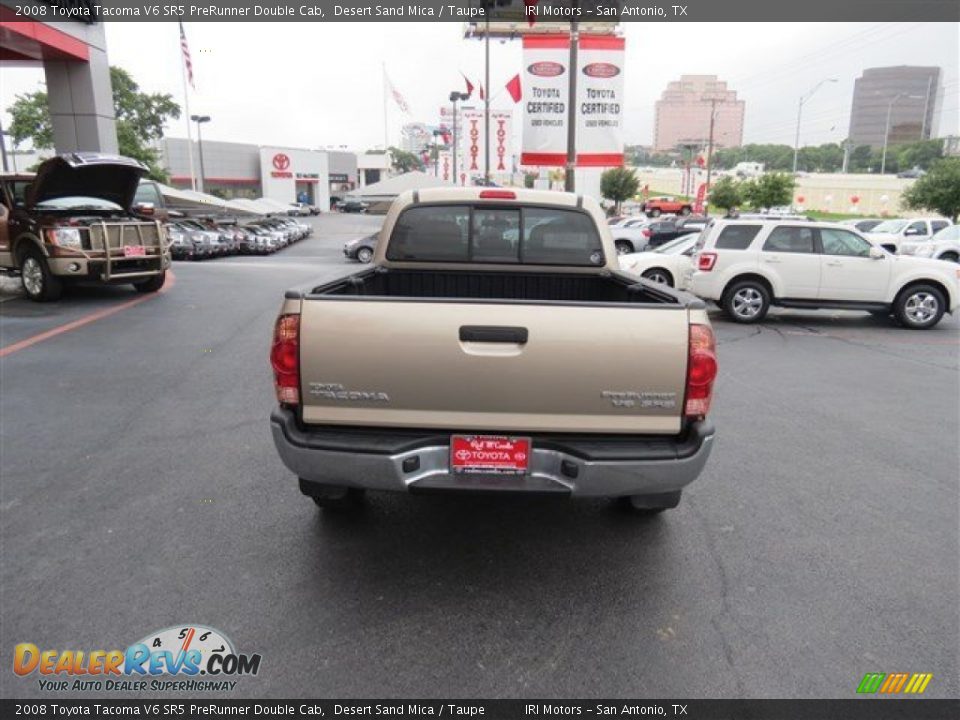2008 Toyota Tacoma V6 SR5 PreRunner Double Cab Desert Sand Mica / Taupe Photo #6