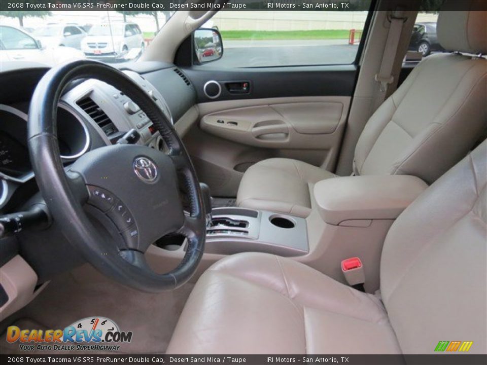 2008 Toyota Tacoma V6 SR5 PreRunner Double Cab Desert Sand Mica / Taupe Photo #11