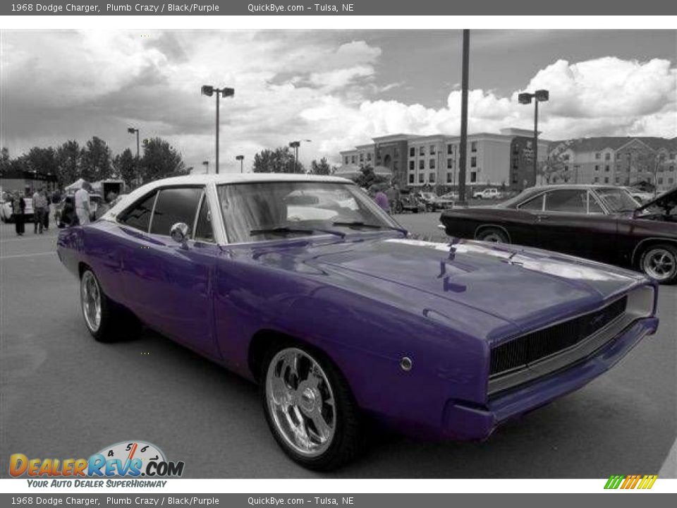 1968 Dodge Charger Plumb Crazy / Black/Purple Photo #10