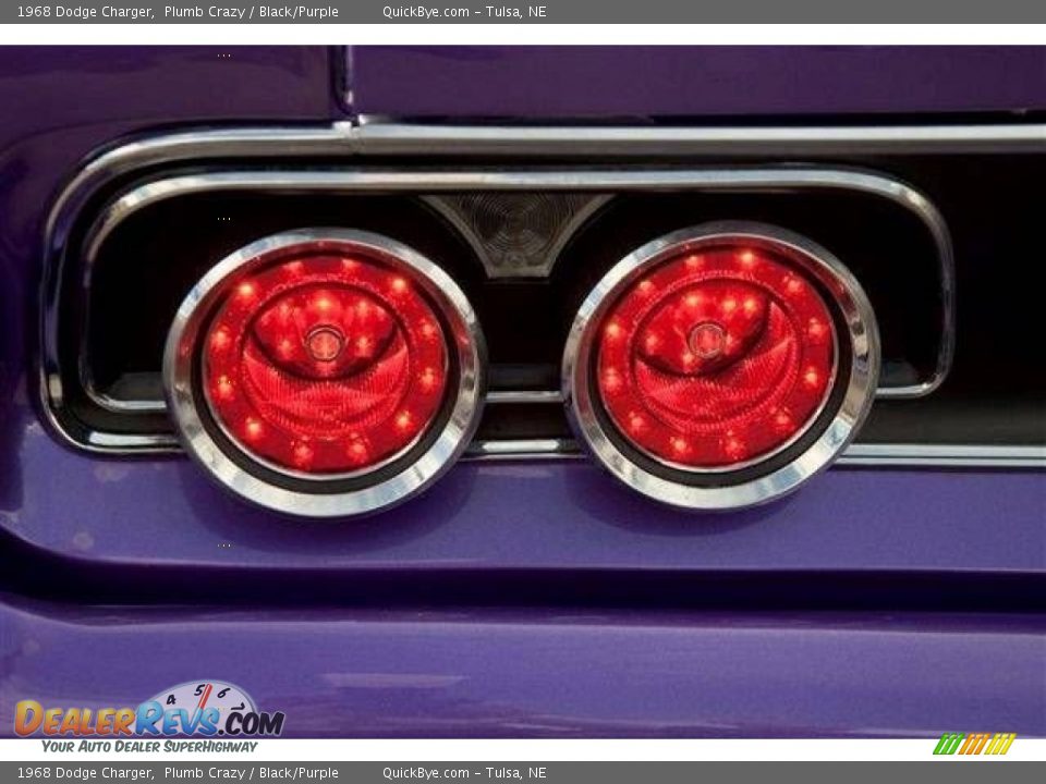 1968 Dodge Charger Plumb Crazy / Black/Purple Photo #14