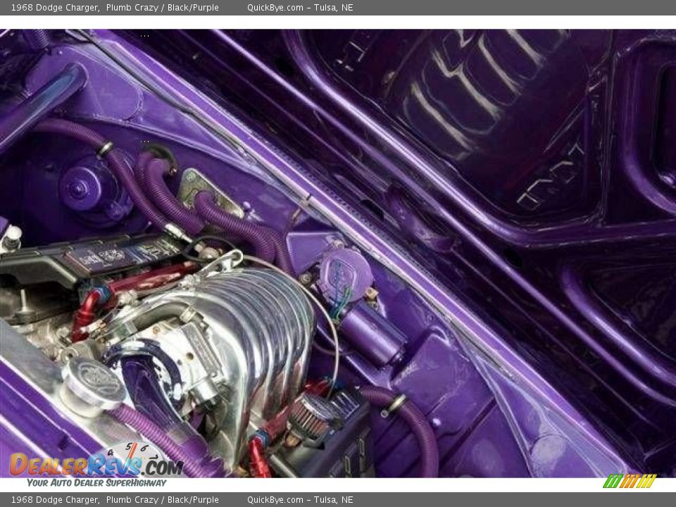 1968 Dodge Charger Plumb Crazy / Black/Purple Photo #15