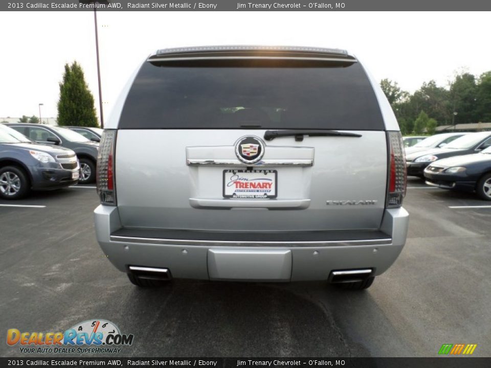2013 Cadillac Escalade Premium AWD Radiant Silver Metallic / Ebony Photo #4
