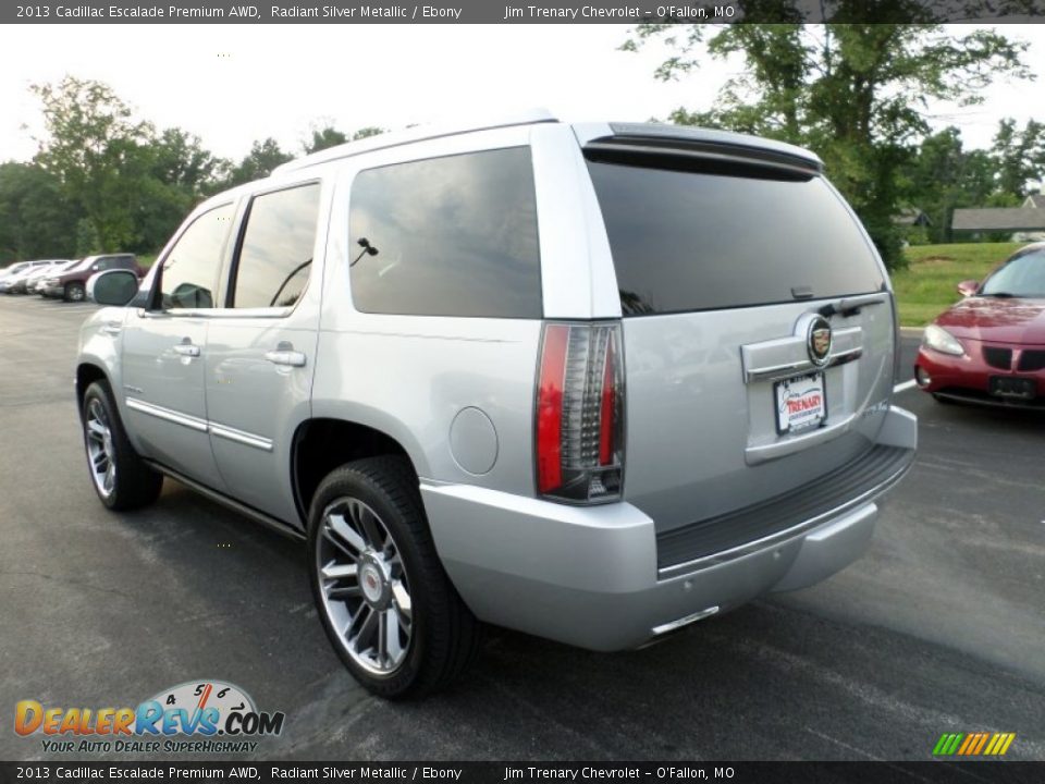 2013 Cadillac Escalade Premium AWD Radiant Silver Metallic / Ebony Photo #5