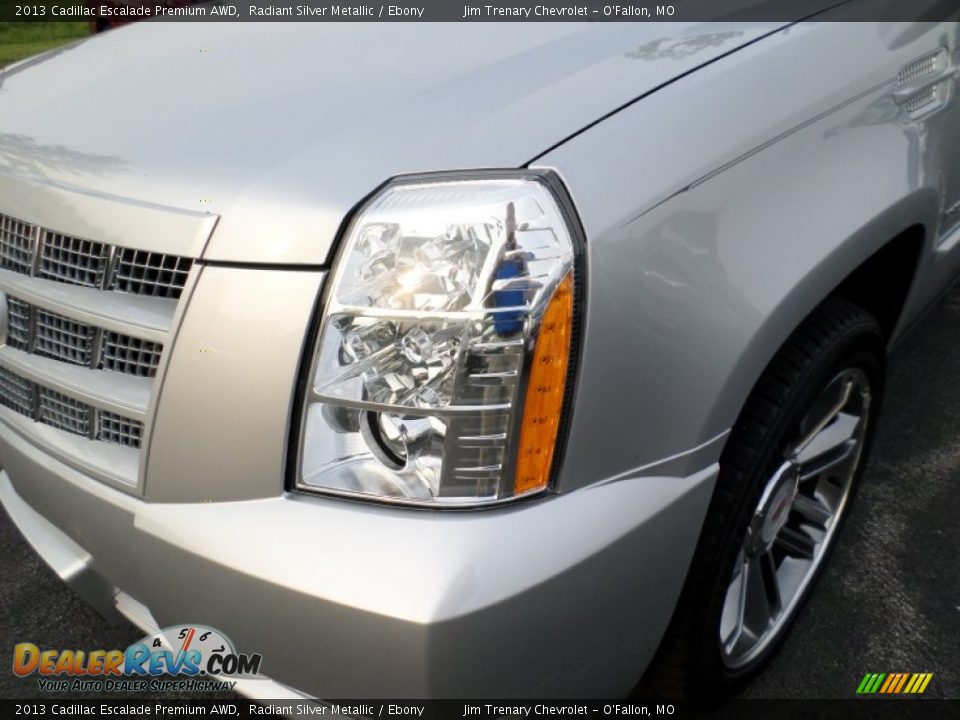 2013 Cadillac Escalade Premium AWD Radiant Silver Metallic / Ebony Photo #8