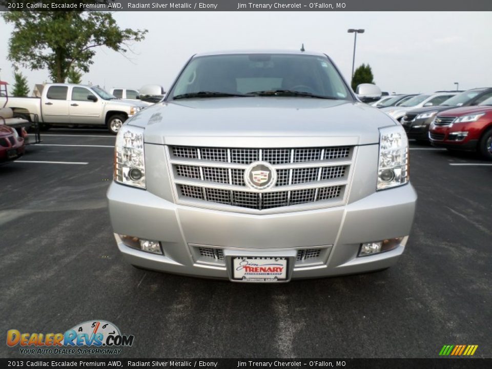 2013 Cadillac Escalade Premium AWD Radiant Silver Metallic / Ebony Photo #10