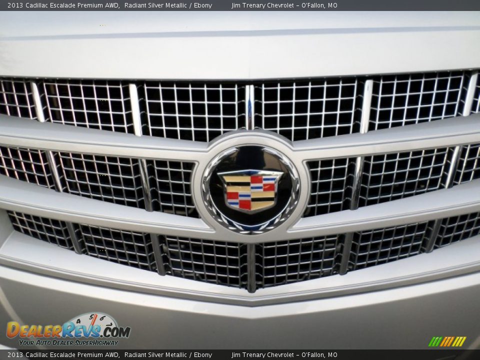 2013 Cadillac Escalade Premium AWD Radiant Silver Metallic / Ebony Photo #11