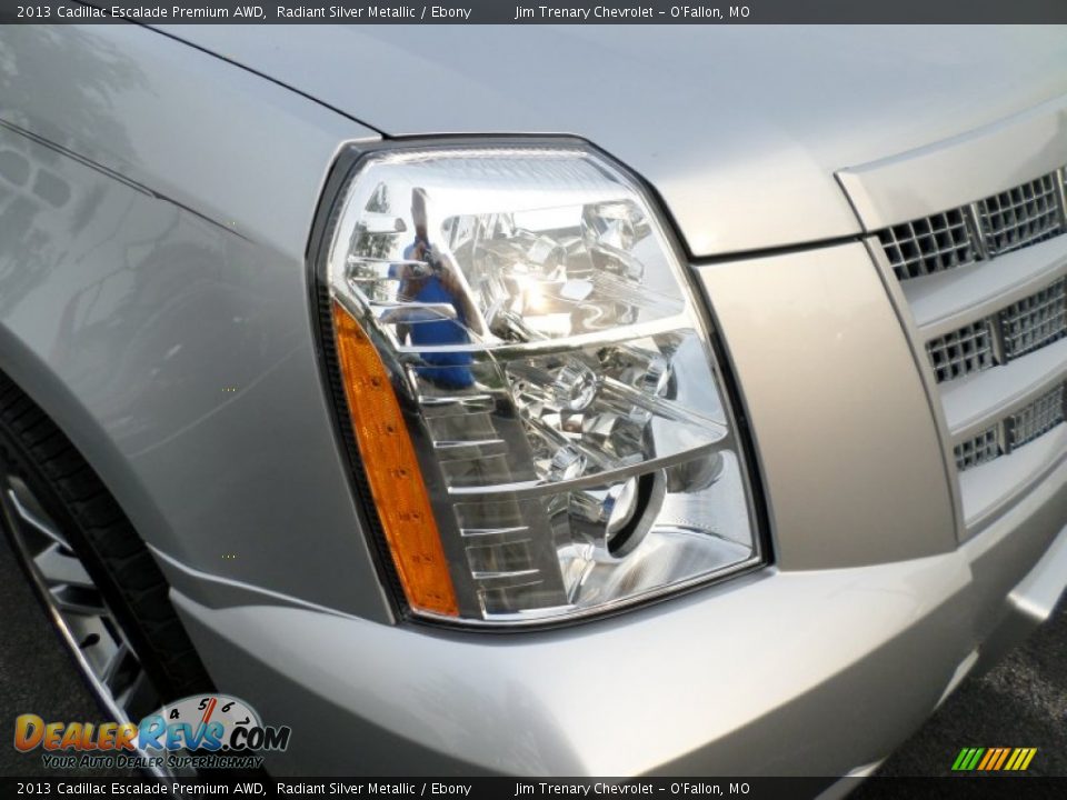 2013 Cadillac Escalade Premium AWD Radiant Silver Metallic / Ebony Photo #12
