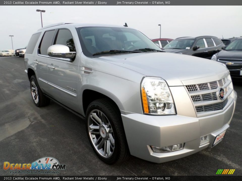 2013 Cadillac Escalade Premium AWD Radiant Silver Metallic / Ebony Photo #13