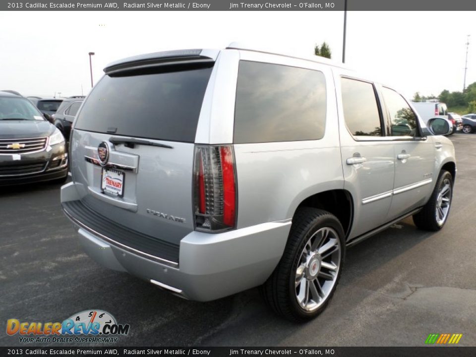 2013 Cadillac Escalade Premium AWD Radiant Silver Metallic / Ebony Photo #19