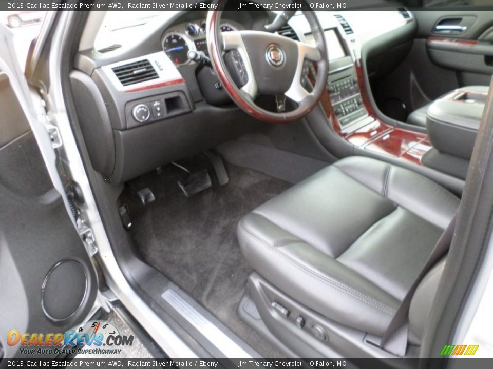 2013 Cadillac Escalade Premium AWD Radiant Silver Metallic / Ebony Photo #27