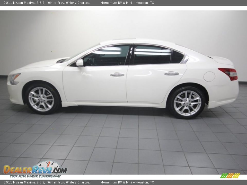 2011 Nissan Maxima 3.5 S Winter Frost White / Charcoal Photo #2