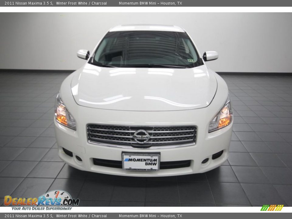 2011 Nissan Maxima 3.5 S Winter Frost White / Charcoal Photo #6