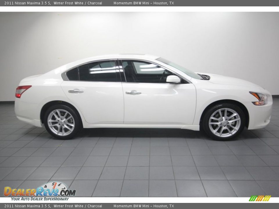 2011 Nissan Maxima 3.5 S Winter Frost White / Charcoal Photo #7