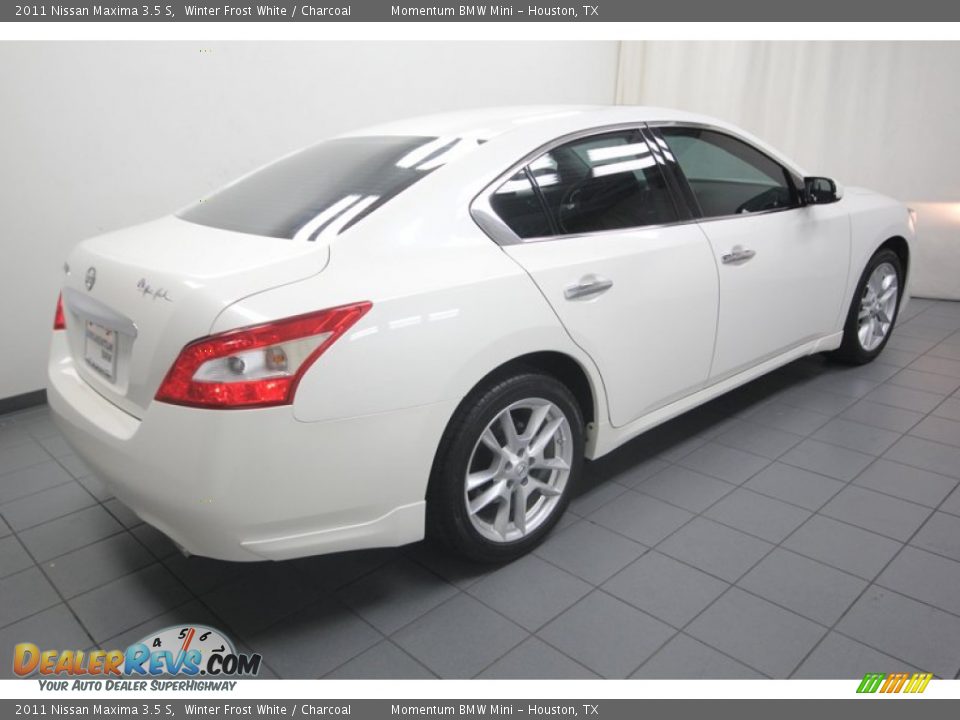 2011 Nissan Maxima 3.5 S Winter Frost White / Charcoal Photo #11