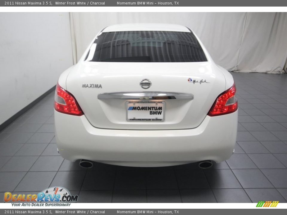 2011 Nissan Maxima 3.5 S Winter Frost White / Charcoal Photo #12