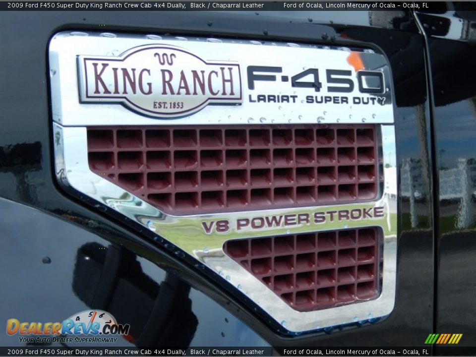 2009 Ford F450 Super Duty King Ranch Crew Cab 4x4 Dually Black / Chaparral Leather Photo #12