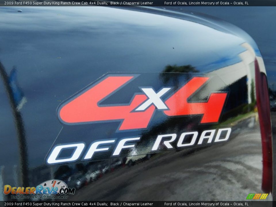 2009 Ford F450 Super Duty King Ranch Crew Cab 4x4 Dually Black / Chaparral Leather Photo #13