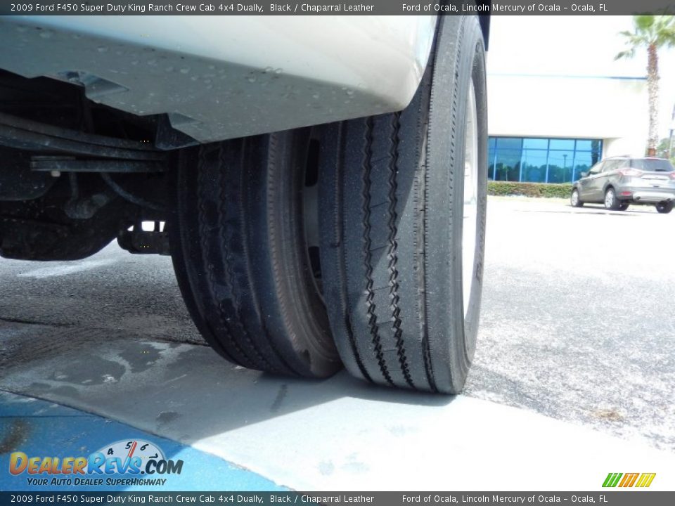 2009 Ford F450 Super Duty King Ranch Crew Cab 4x4 Dually Black / Chaparral Leather Photo #15