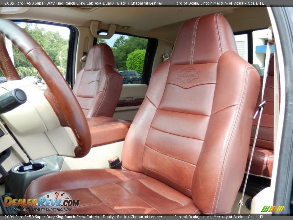 Front Seat of 2009 Ford F450 Super Duty King Ranch Crew Cab 4x4 Dually Photo #17