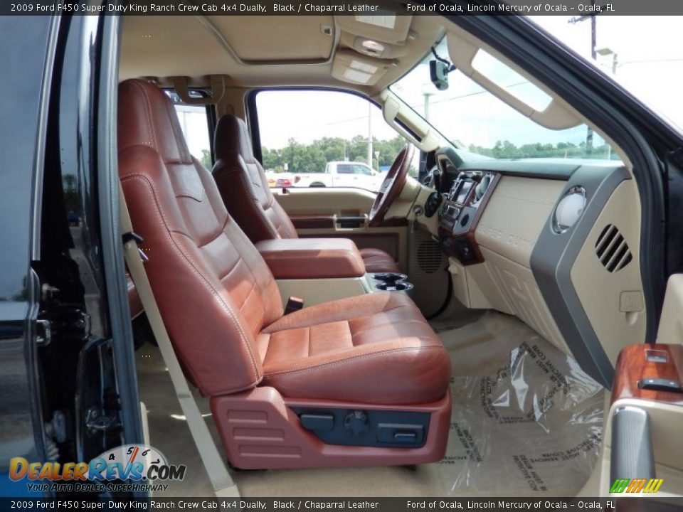 Front Seat of 2009 Ford F450 Super Duty King Ranch Crew Cab 4x4 Dually Photo #21