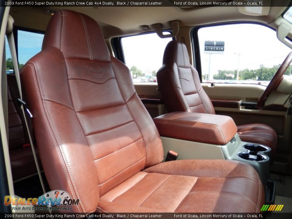 Front Seat of 2009 Ford F450 Super Duty King Ranch Crew Cab 4x4 Dually Photo #22