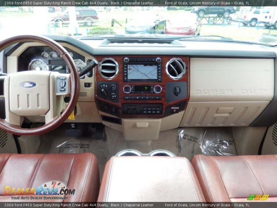 Dashboard of 2009 Ford F450 Super Duty King Ranch Crew Cab 4x4 Dually Photo #24