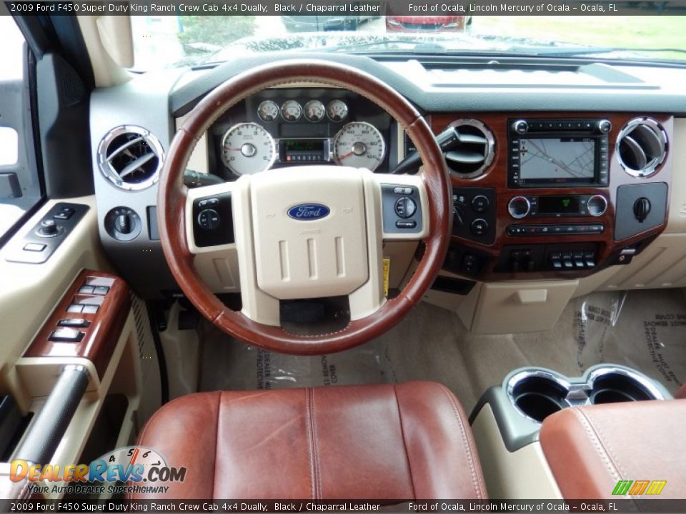 Dashboard of 2009 Ford F450 Super Duty King Ranch Crew Cab 4x4 Dually Photo #25