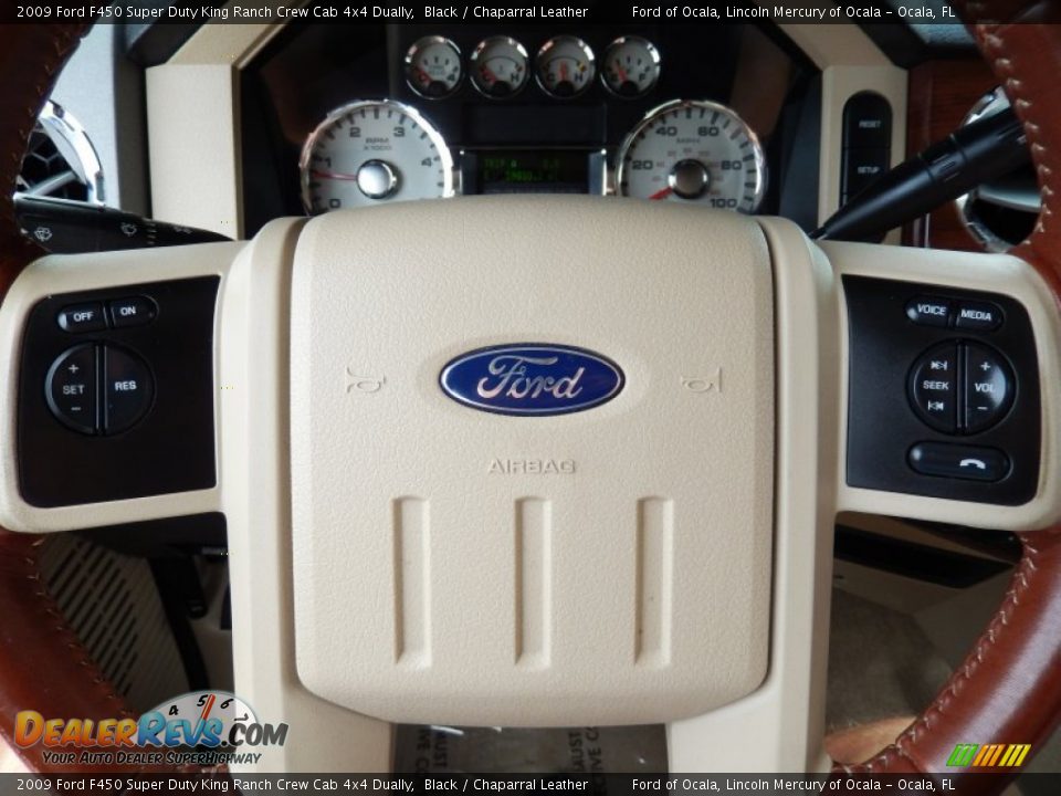 2009 Ford F450 Super Duty King Ranch Crew Cab 4x4 Dually Black / Chaparral Leather Photo #29