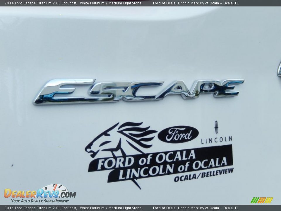 2014 Ford Escape Titanium 2.0L EcoBoost White Platinum / Medium Light Stone Photo #4