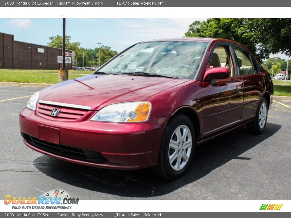 2003 Honda Civic EX Sedan Radiant Ruby Pearl / Ivory Photo #1