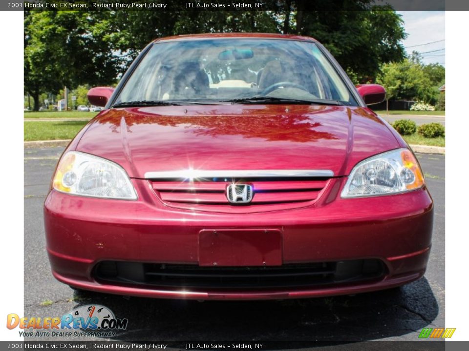 2003 Honda Civic EX Sedan Radiant Ruby Pearl / Ivory Photo #2