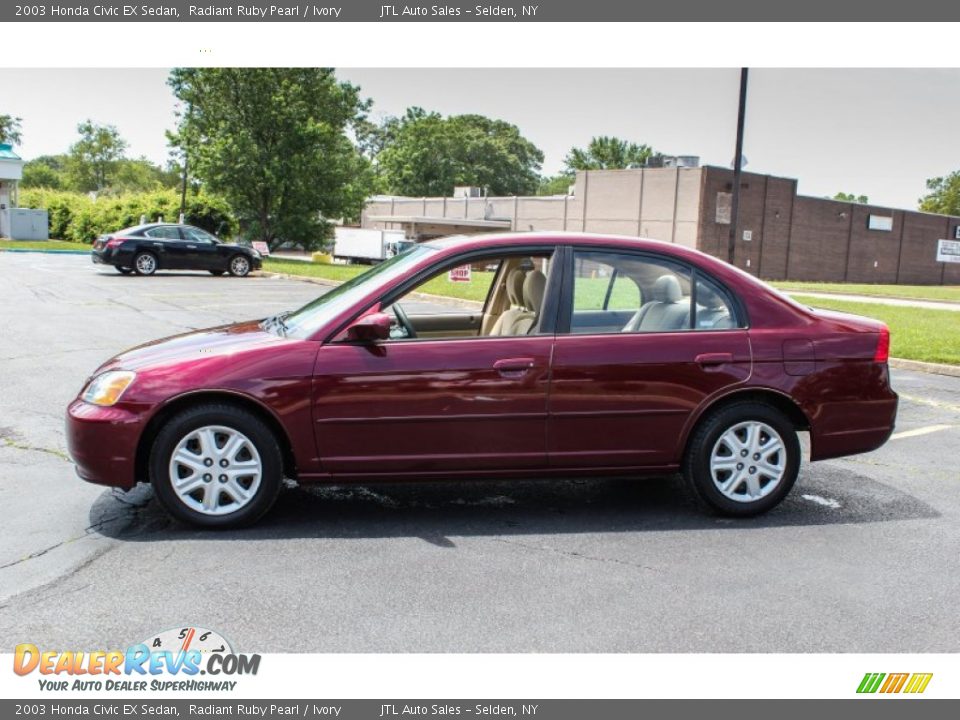 2003 Honda Civic EX Sedan Radiant Ruby Pearl / Ivory Photo #3