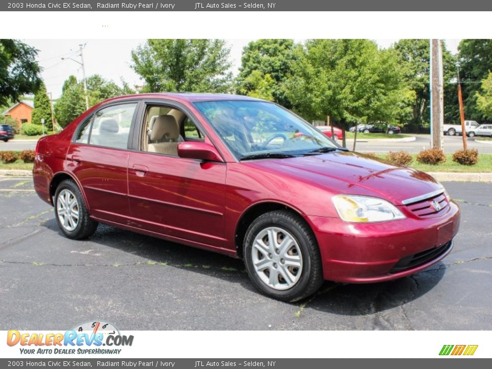 Front 3/4 View of 2003 Honda Civic EX Sedan Photo #8