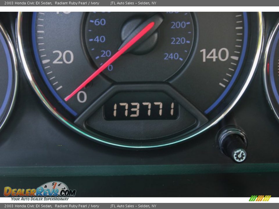 2003 Honda Civic EX Sedan Radiant Ruby Pearl / Ivory Photo #14