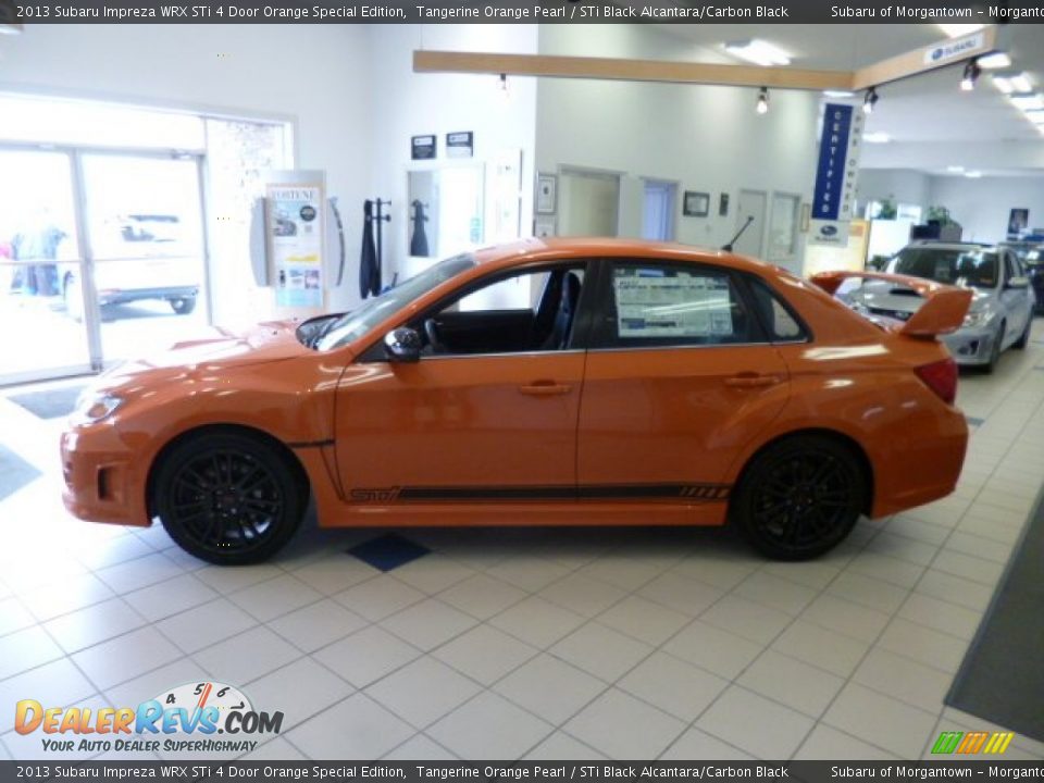 Tangerine Orange Pearl 2013 Subaru Impreza WRX STi 4 Door Orange Special Edition Photo #4