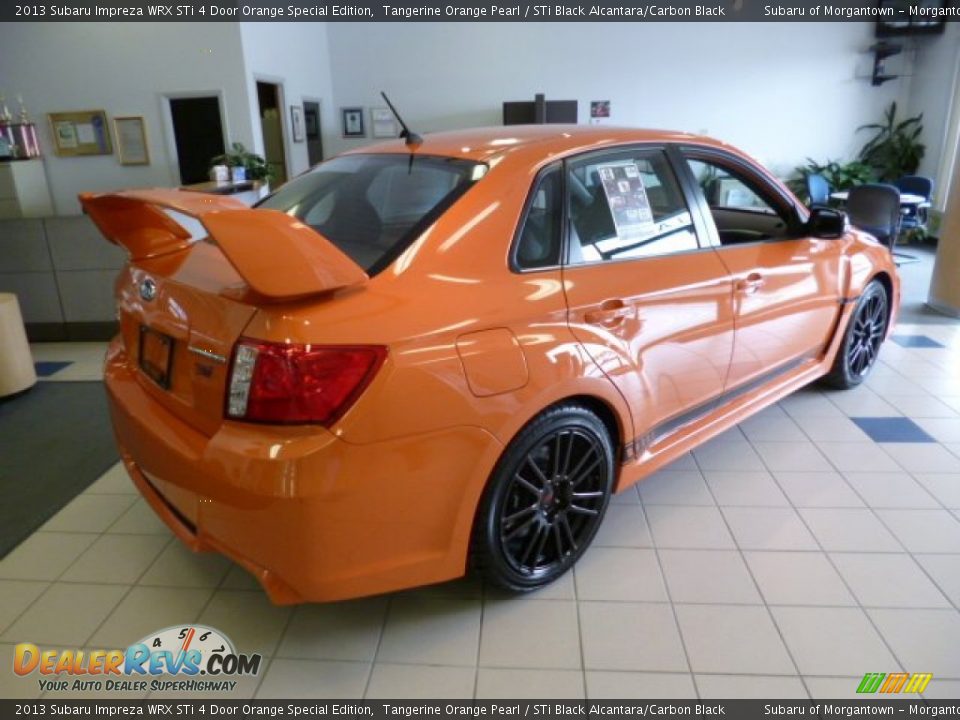 Tangerine Orange Pearl 2013 Subaru Impreza WRX STi 4 Door Orange Special Edition Photo #7