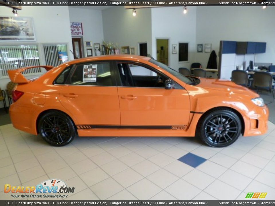 Tangerine Orange Pearl 2013 Subaru Impreza WRX STi 4 Door Orange Special Edition Photo #8