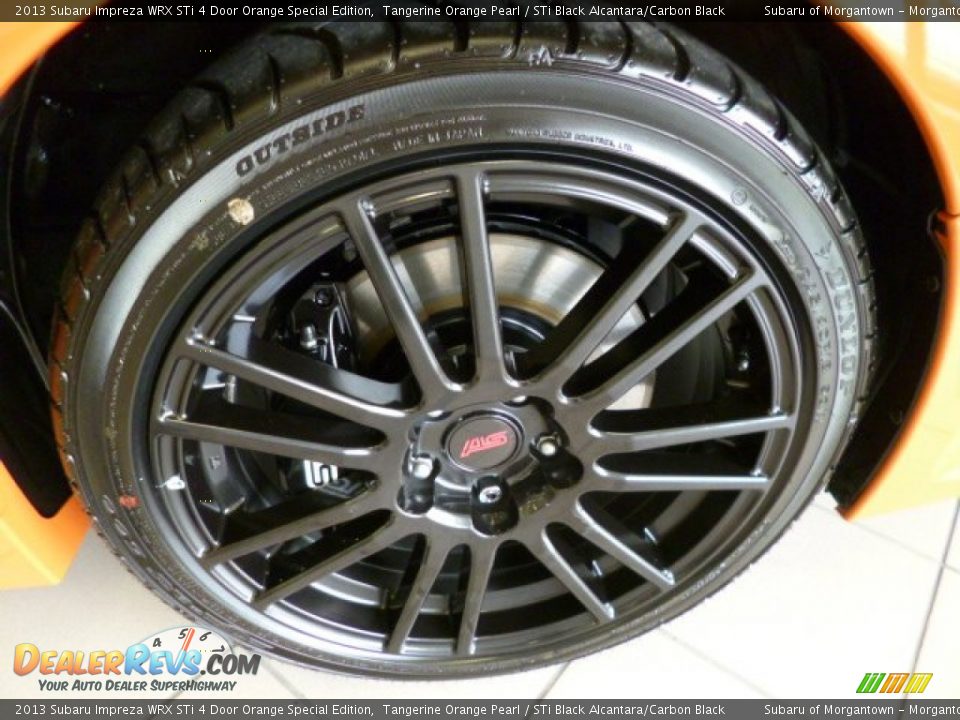 2013 Subaru Impreza WRX STi 4 Door Orange Special Edition Wheel Photo #9