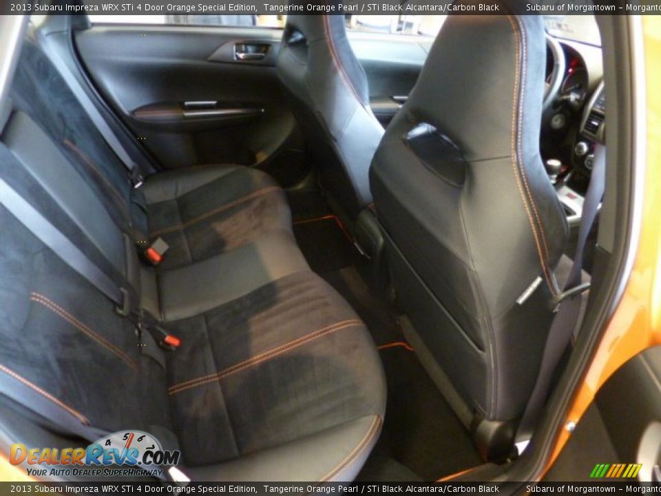 Rear Seat of 2013 Subaru Impreza WRX STi 4 Door Orange Special Edition Photo #11
